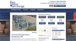 Desktop Screenshot of eastcentralselfstorage.com